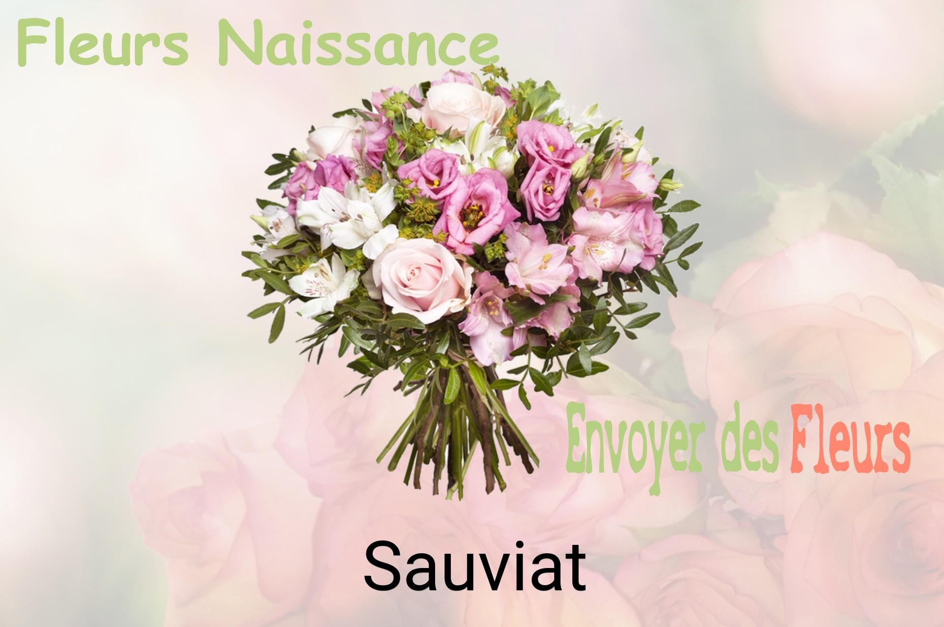 Bouquet de fleurs de naissance livré à Sauviat